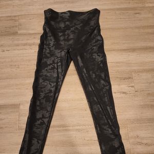 Spanx camo faux leather leggings